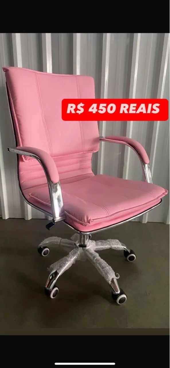 Cadeira de Escritório Giratória Rosa