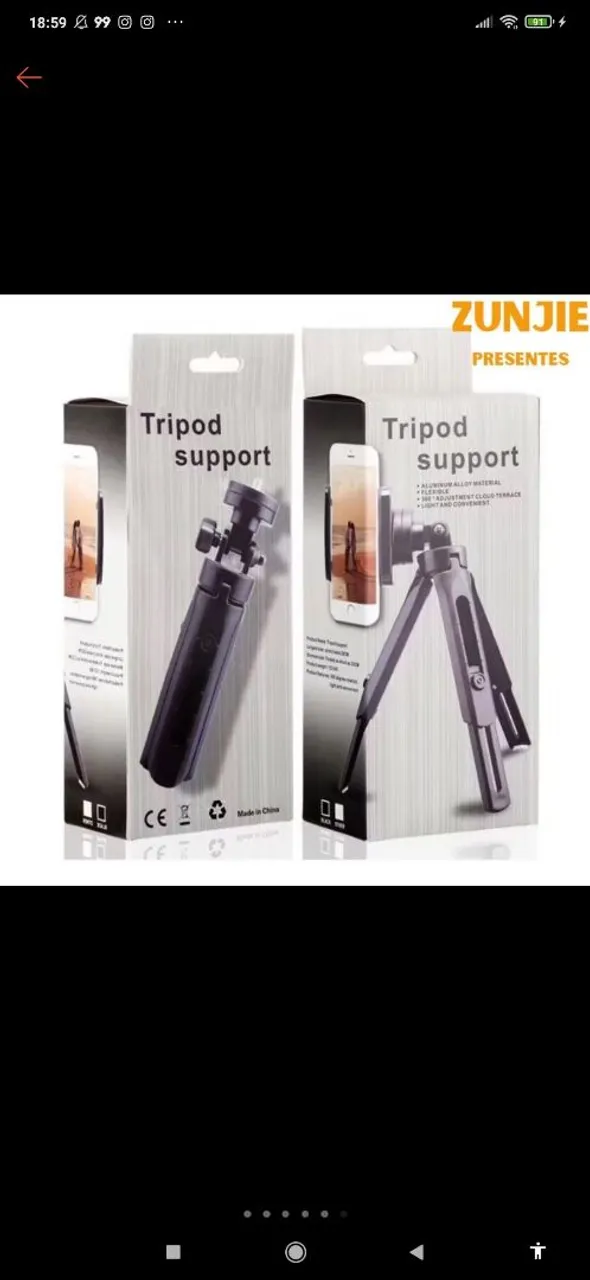Tripé Suporte para Celular ZUNJIE - Fotos e Vídeos Incríveis!
