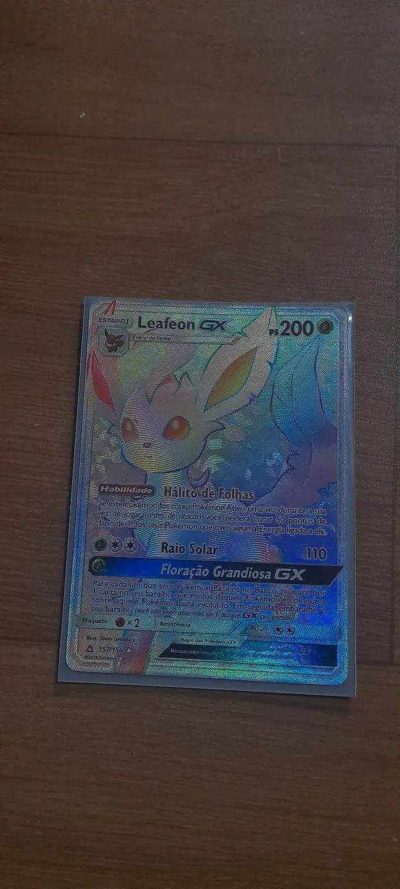 Carta Pokémon Leafeon GX 157/156