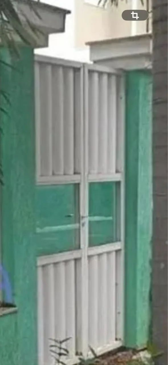 Porta de Alumínio reforçado Branco c/ vidro - Foto 2