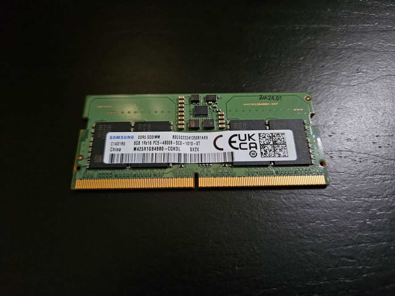 Memória RAM DDR5 de 8GB para notebook, frequência de 4800MHz