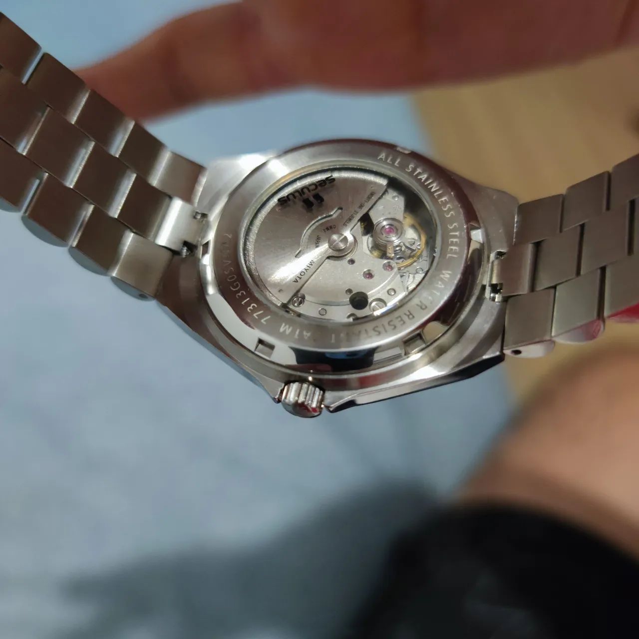 Relógio automático Seculus Azul  - Foto 4