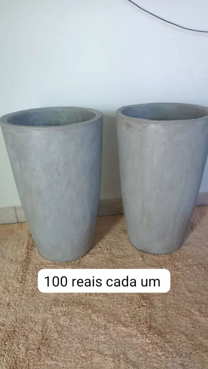 Vasos de cimento decorativos