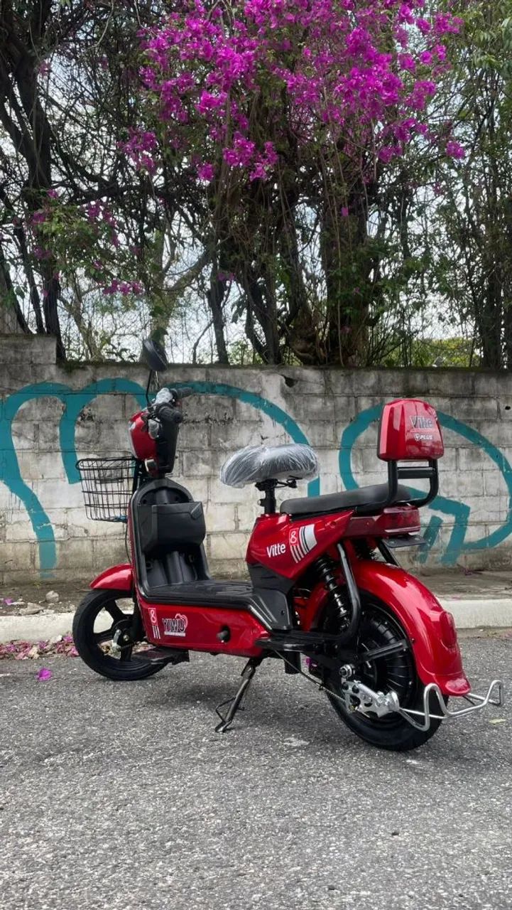 Bicicleta Elétrica Scooter Yiwu Vitte Plus Bivolt 800w 48v - Foto 4