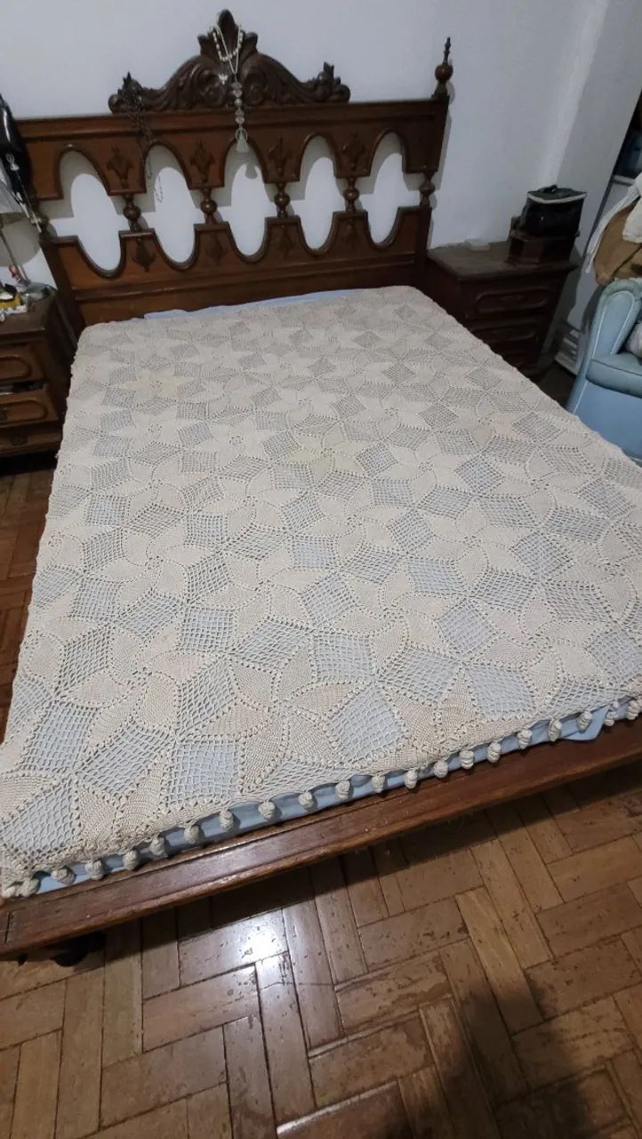 Colcha de crochê casal 