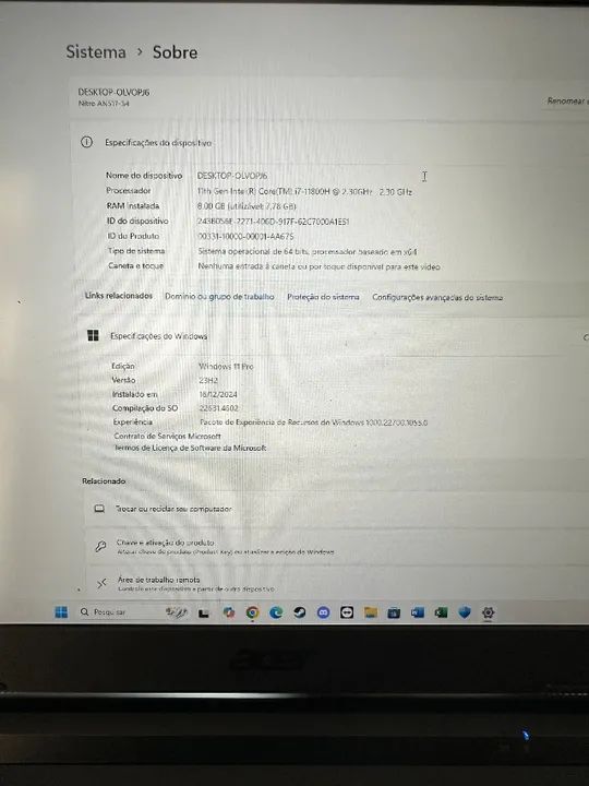Notebook Gamer Acer Nitro I7 17 Polegadas  - Foto 4