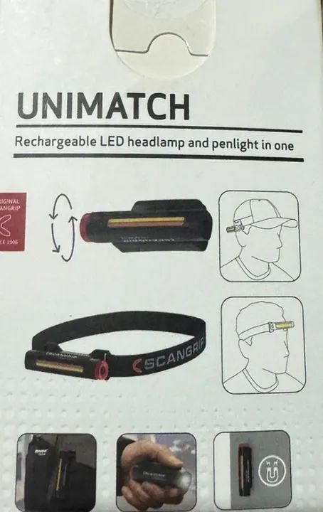 Lanterna de Cabeça Recarregável Unimatch