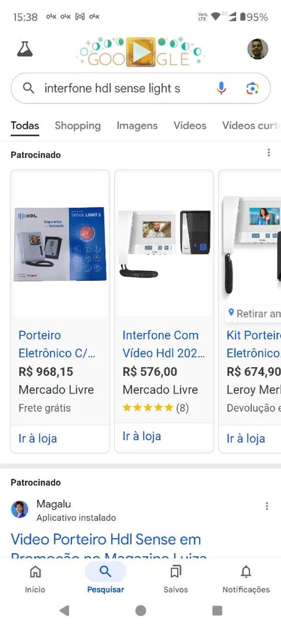 Kit Interfone com Câmera HDL Sense Lights S - Foto 5
