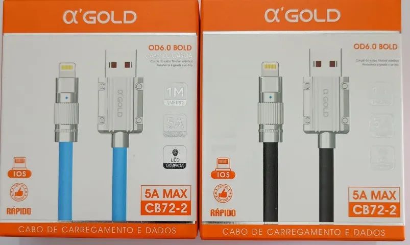 Cabo V8 / Micro - Usb  5A Max A'Gold Premium  !! Metal/ trançado  - Foto 3