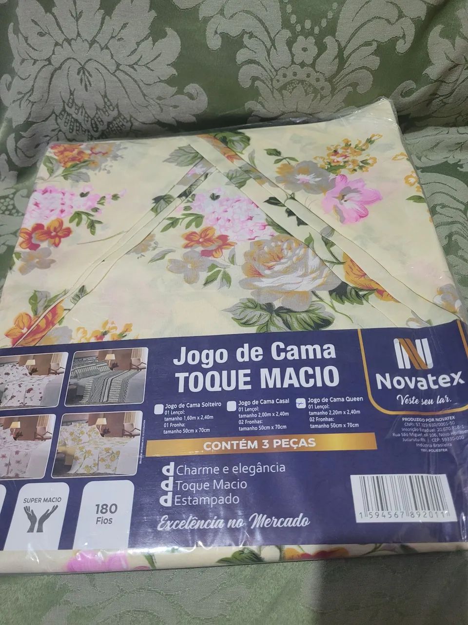 Jogo de Cama Toque Macio Estampado 3 Peças