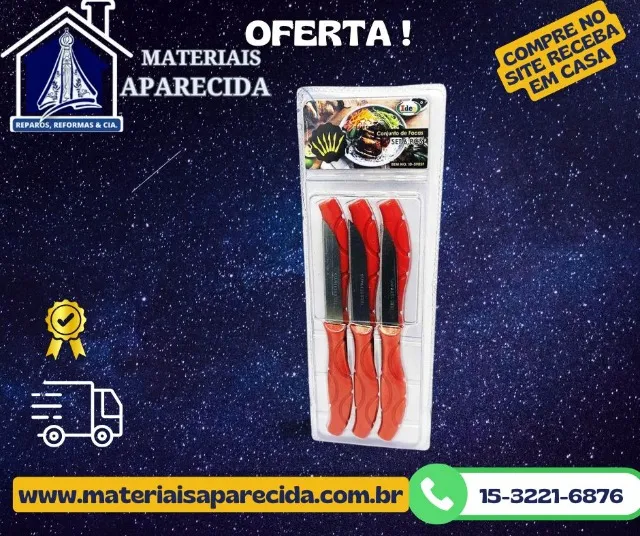 Faca Sobremesa Inox C/6 pc ID-5985F IDEA