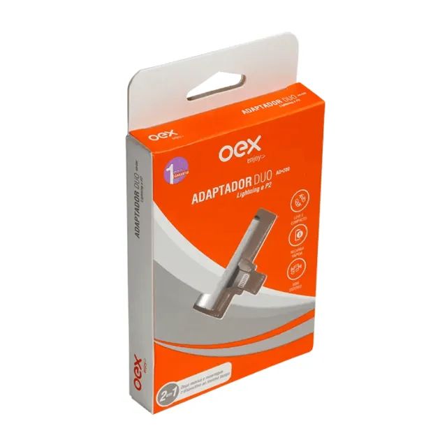 Adaptador Duo Lightning + P2 AD200 - Oex  cod: 2416 - Foto 5
