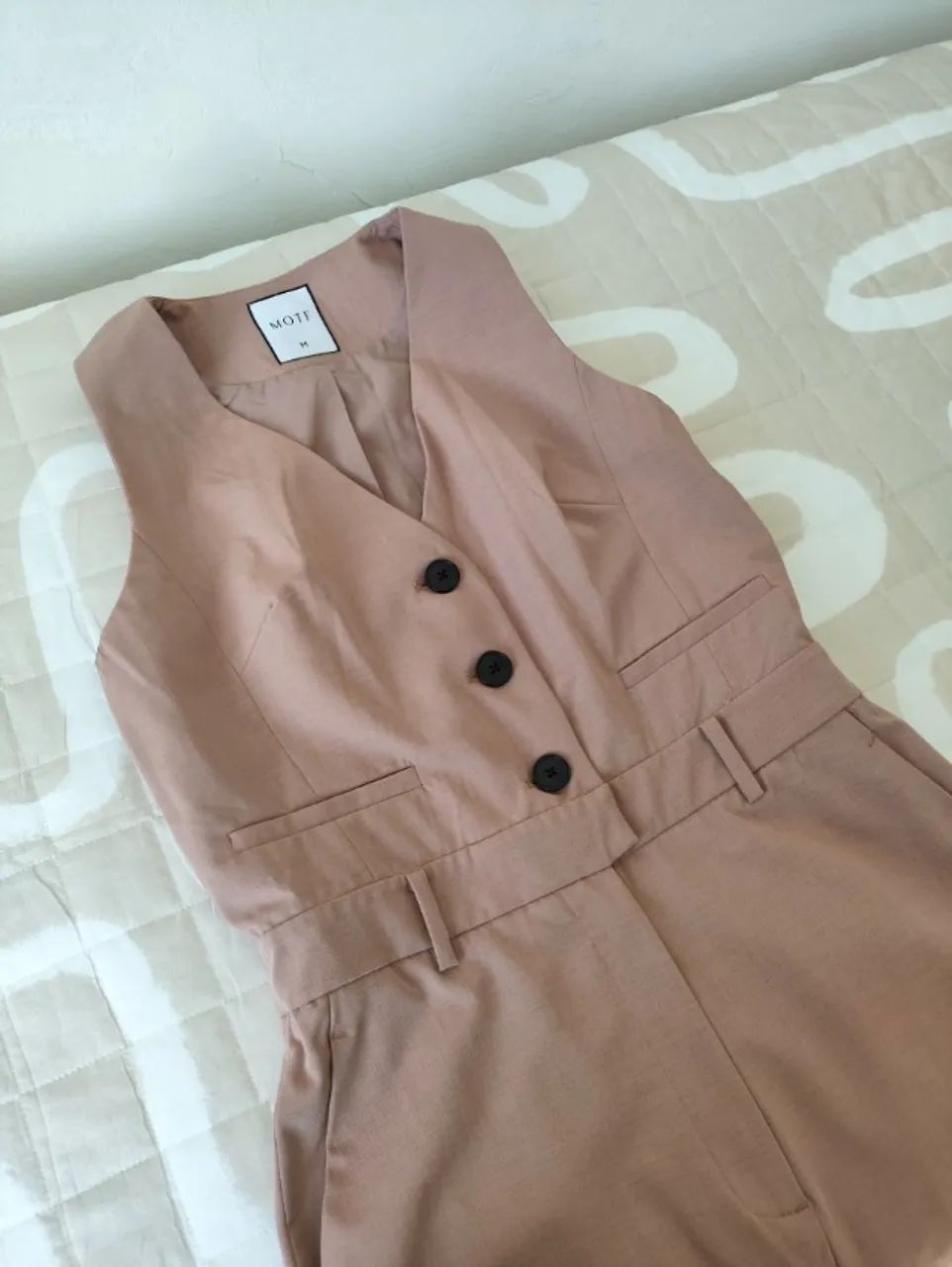 Macacão Motf Premium Shein marrom - Foto 4