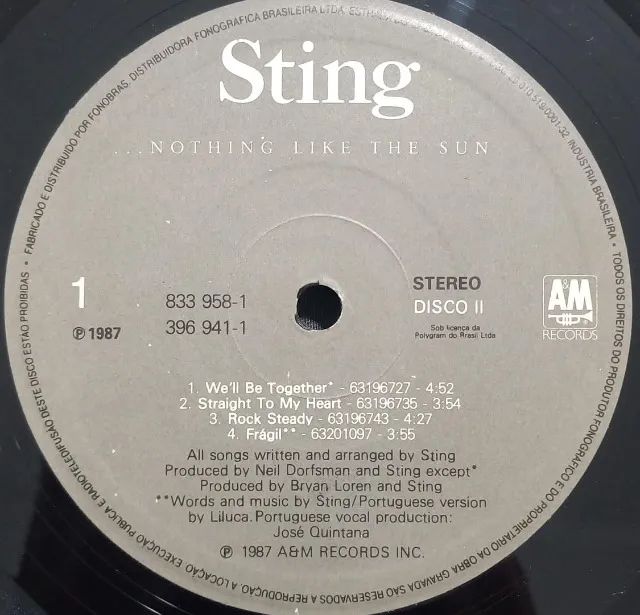 Disco de Vinil LP Sting Nothing Like The Sun (DISCO II) - Foto 2