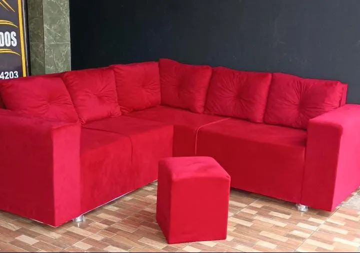 Sofá de canto com puff  A pronta entrega  - Foto 5