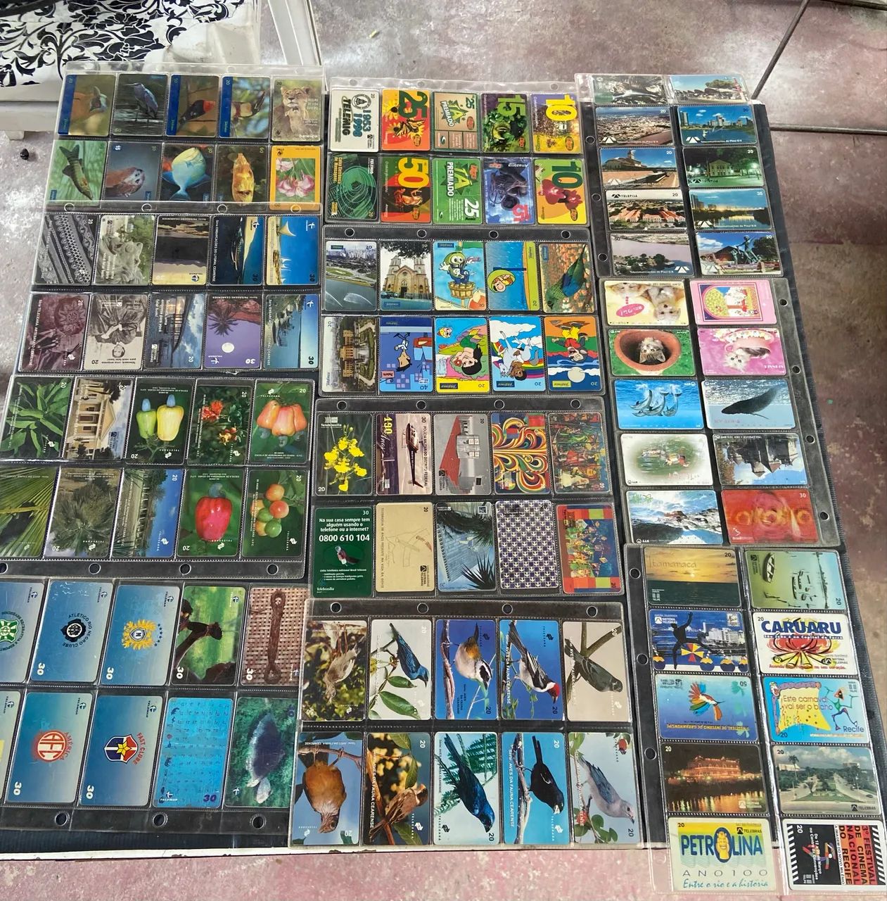 Cartões telefônicos antigos 