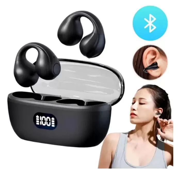 Fone de ouvido bluetooth de condução óssea  - Foto 2