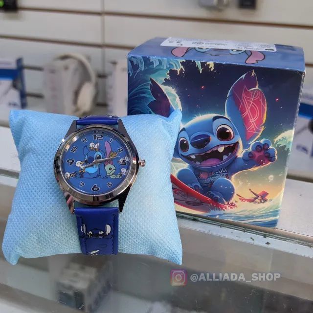 Relógio Feminino Personalizado Lilo Stitch em Aço Inoxidável