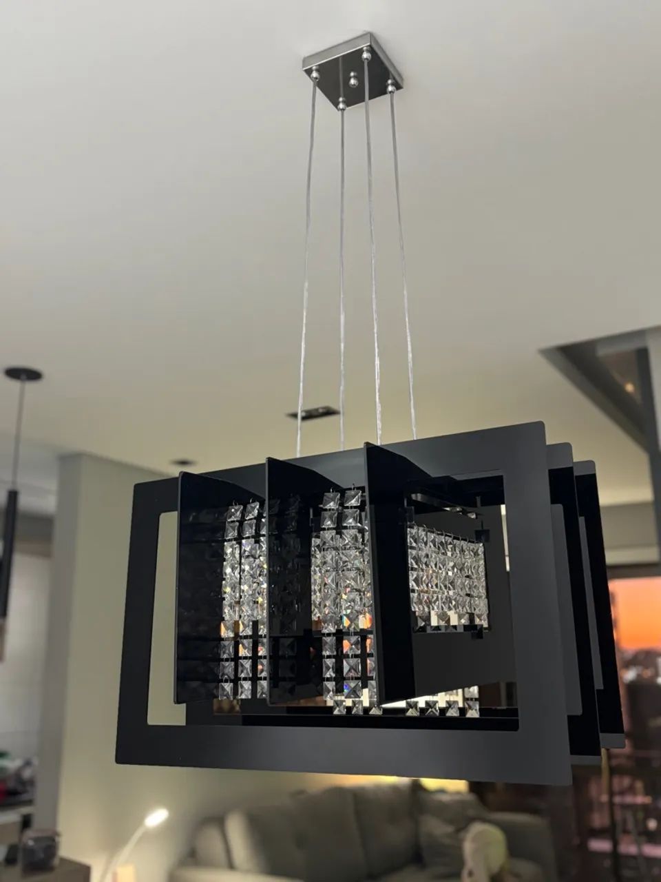Lustre de cristal moderno e elegante - Foto 3
