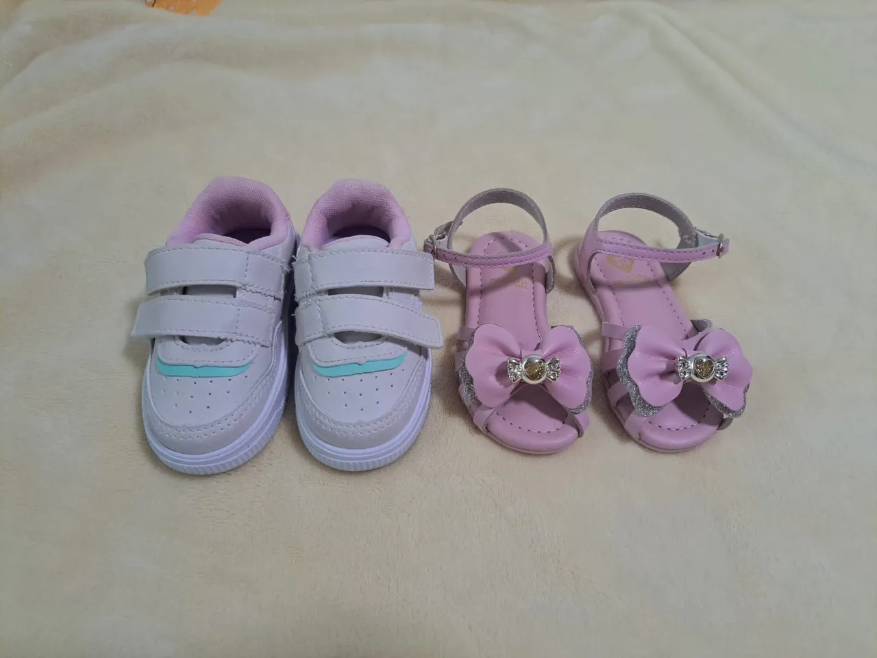 Kit de tênis e sandálias infantis - Rosa