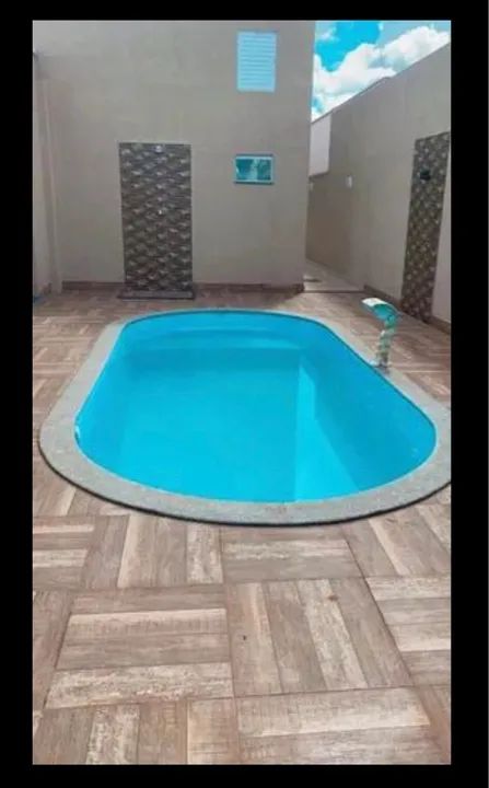 Piscina de fibra 6 metros na cor azul 