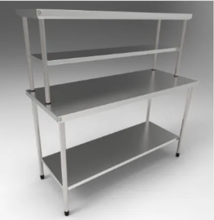 Mesa de embalagem em inox