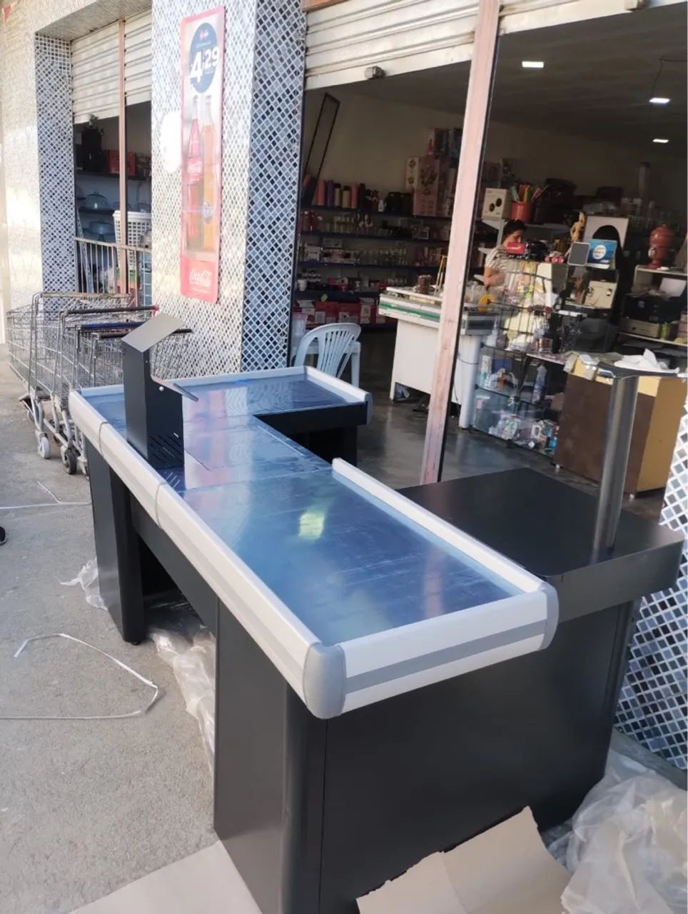 CAIXA DE SUPERMERCADO COMPLETO EM U - NOVO - Foto 2