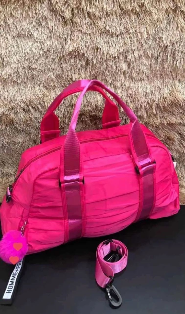 Bolsa de Mão Rosa com Alça Removível