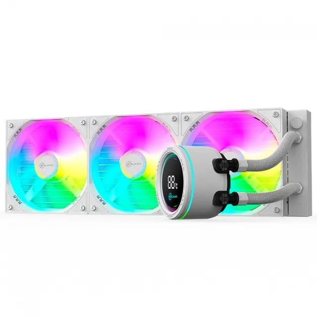 Water Cooler Kalkan Alpha 360mm White Led ARGB Com Display Intel/AMD - WZetta - Foto 3