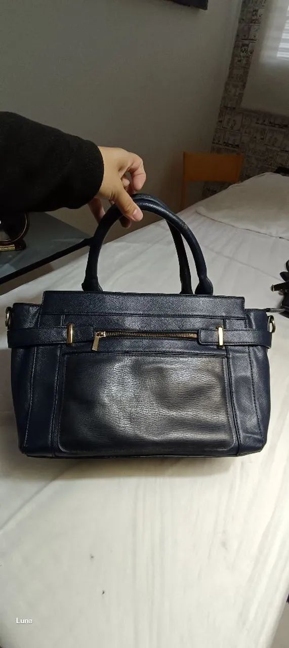 Bolsa de Ombro Feminina Preta - Foto 5