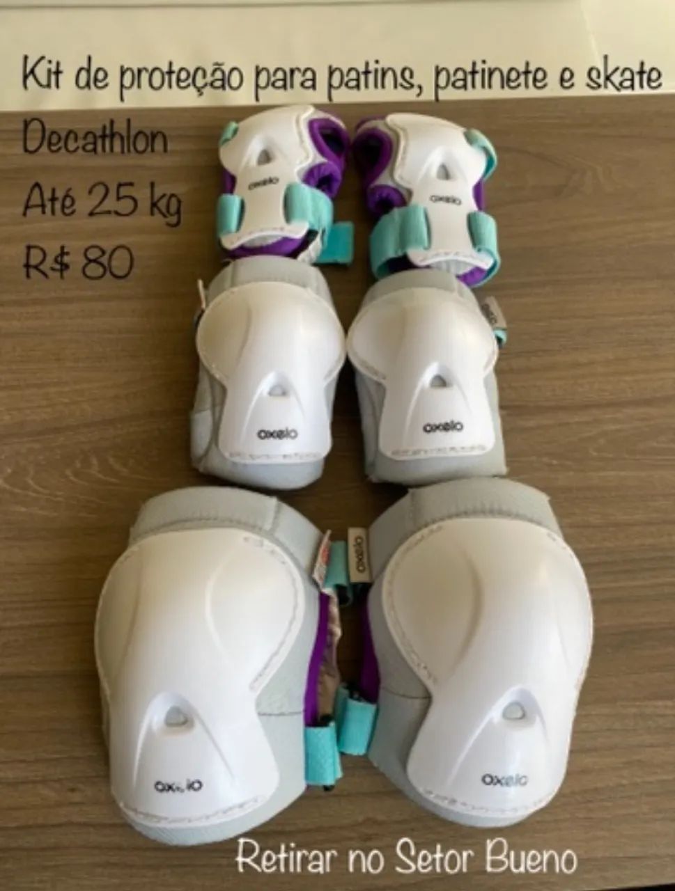 Kit de proteção para patins, patinete e skate Decathlon
