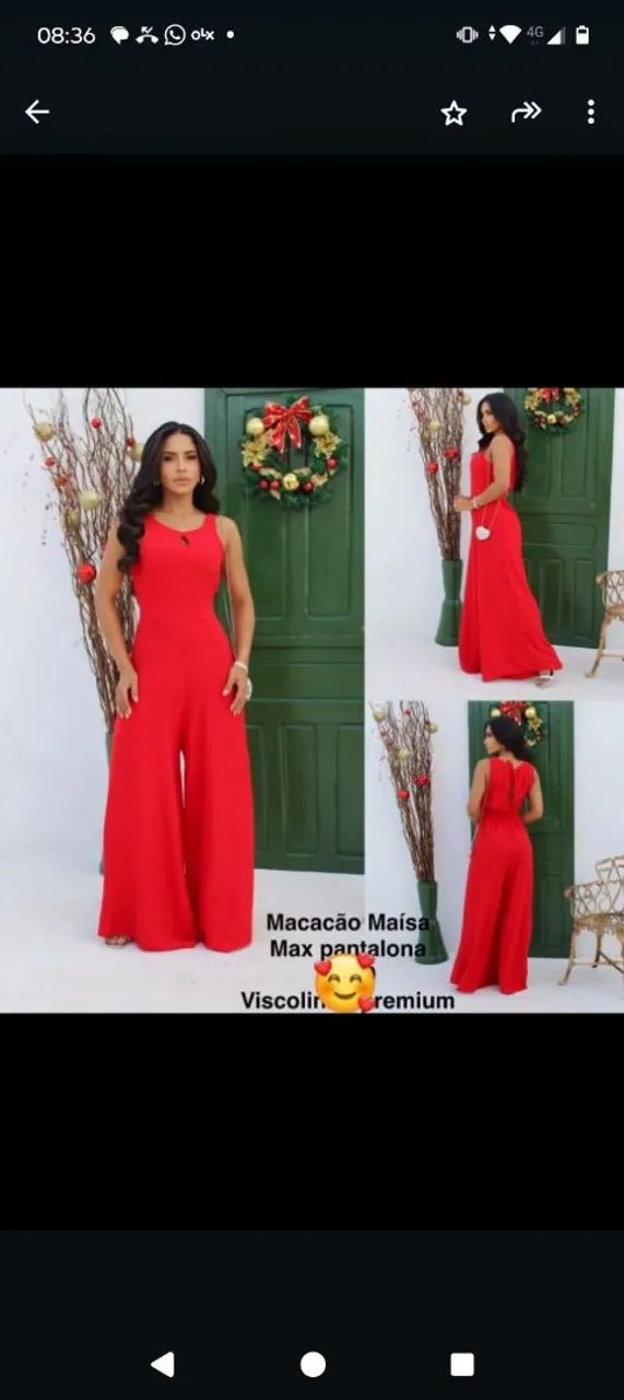 Macacão Longo Vermelho - Estiloso e Confortável