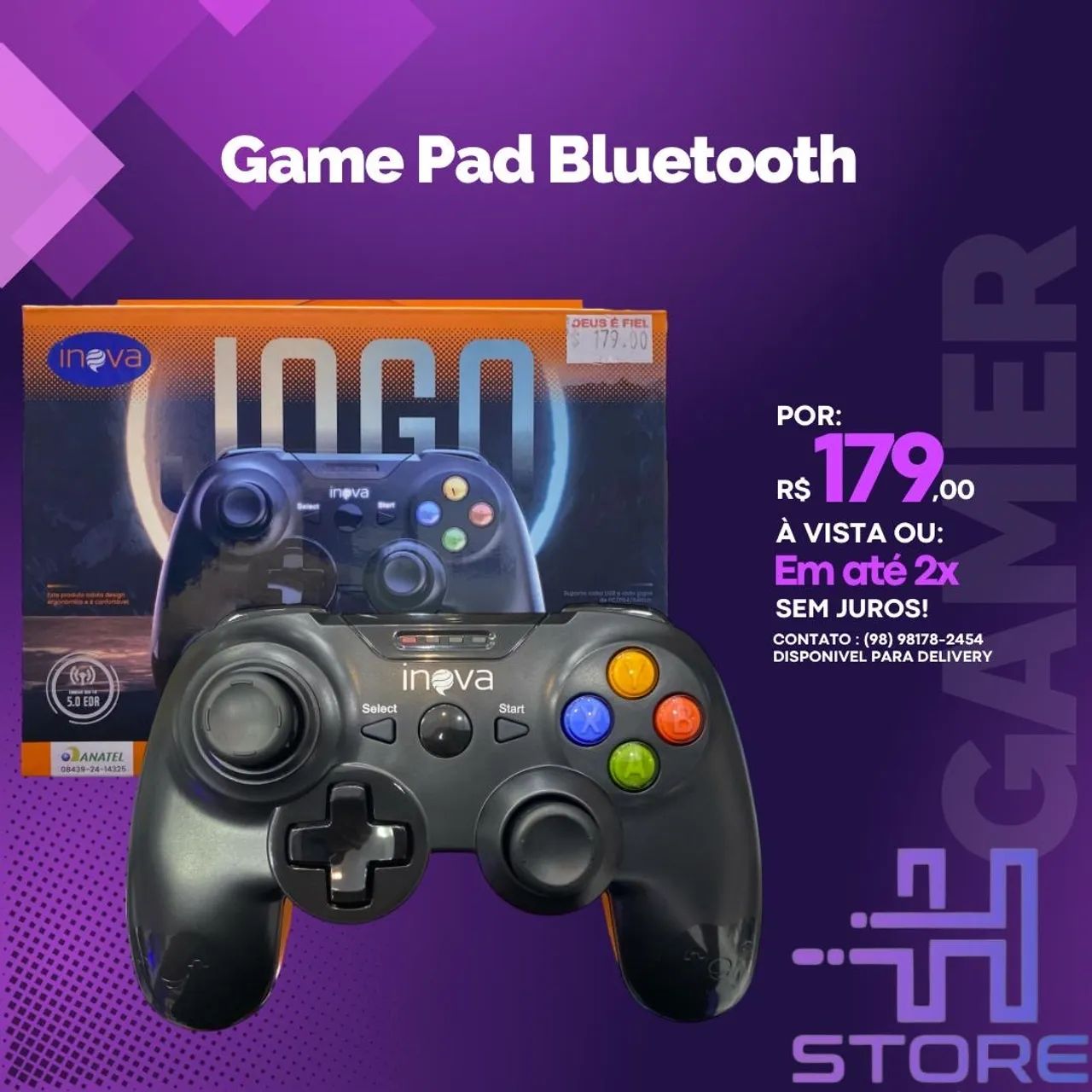 Game Pad Bluetooth Inova - Novo - R$ 179,00
