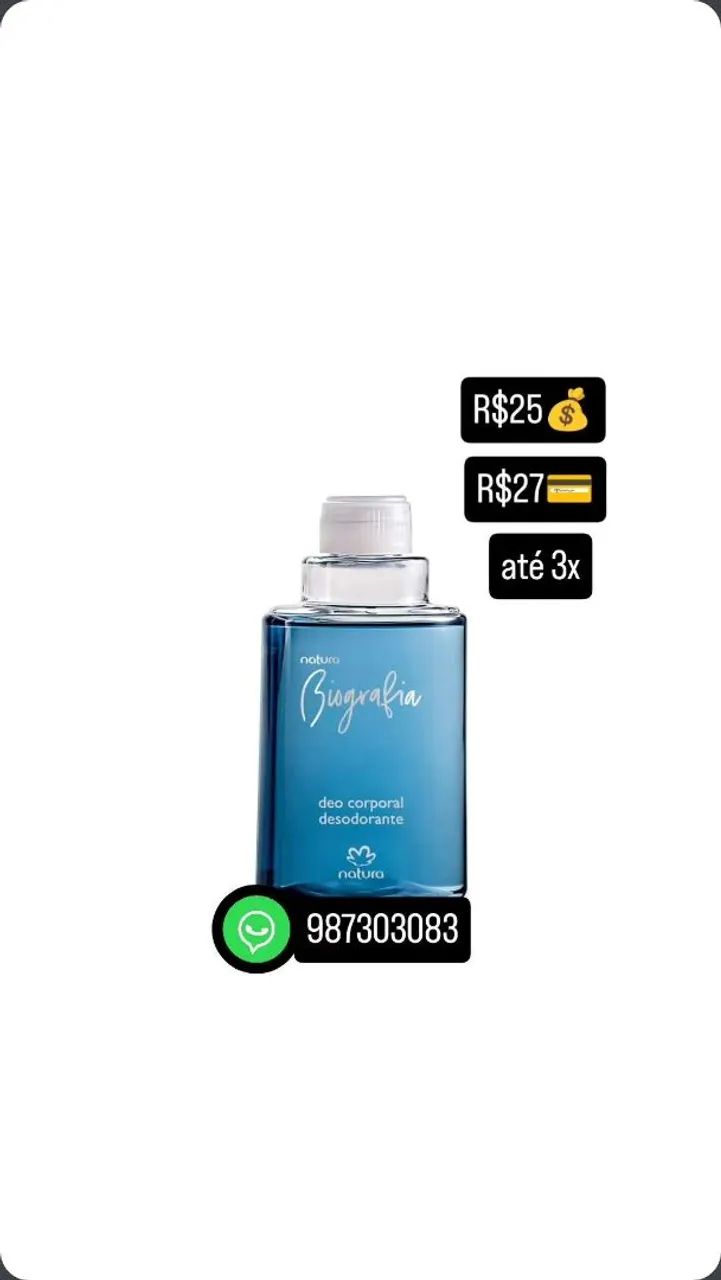 Desodorante Natura Biografia - R$25
