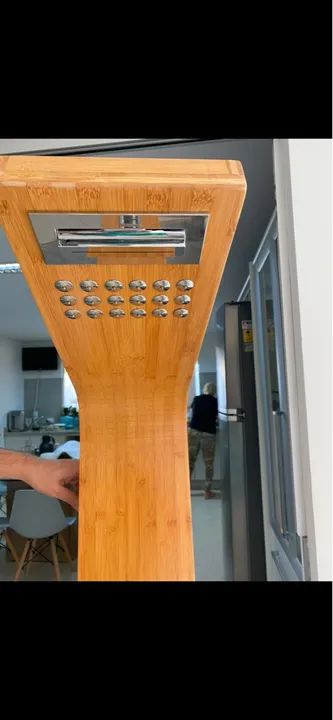Ducha de teto com painel em bambu - Foto 5