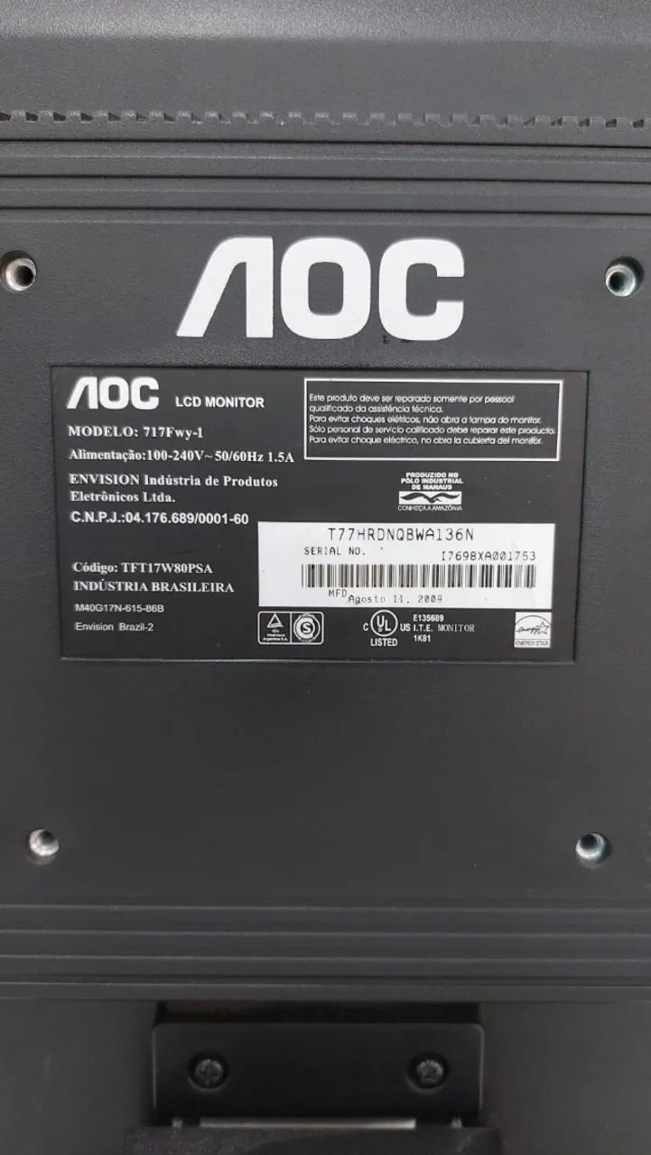 Monitor AOC 717Fwy-1 - Foto 3