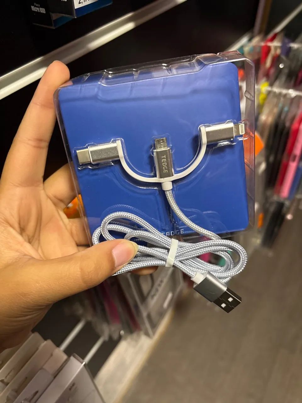Cabo 3 em 1 Carregamento Rápido