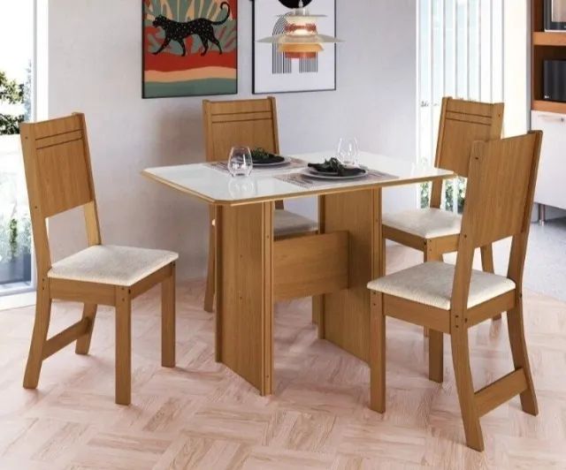 Mesa de Jantar c/ 4 Cadeiras 1,10X0,76m DIVIDIMOS EM ATE 10 X SEM JUROS 