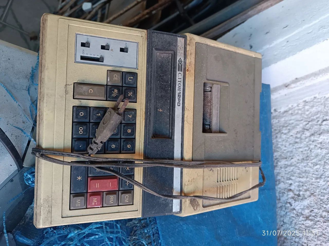 Calculadora Sharp Eletrônica com Impressora - Antiga65675276501507123