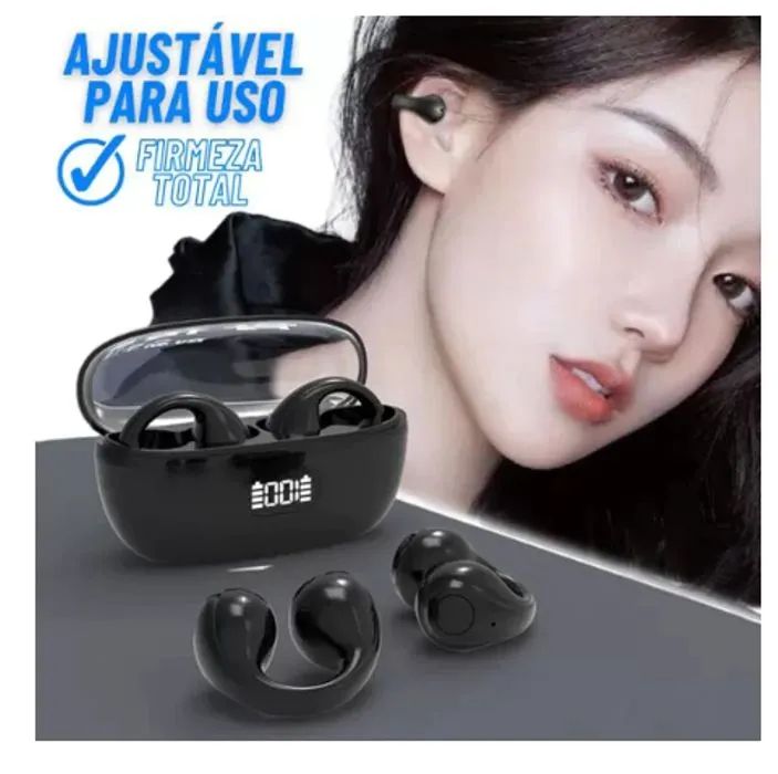 Fone de ouvido bluetooth de condução óssea 