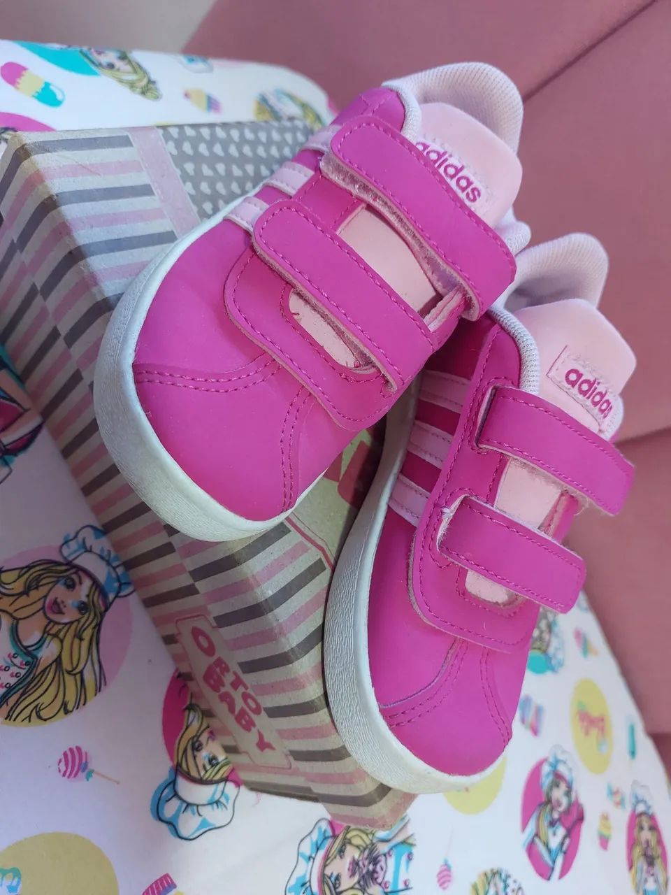 Tênis Adidas Baby Rosa - Tamanho 21