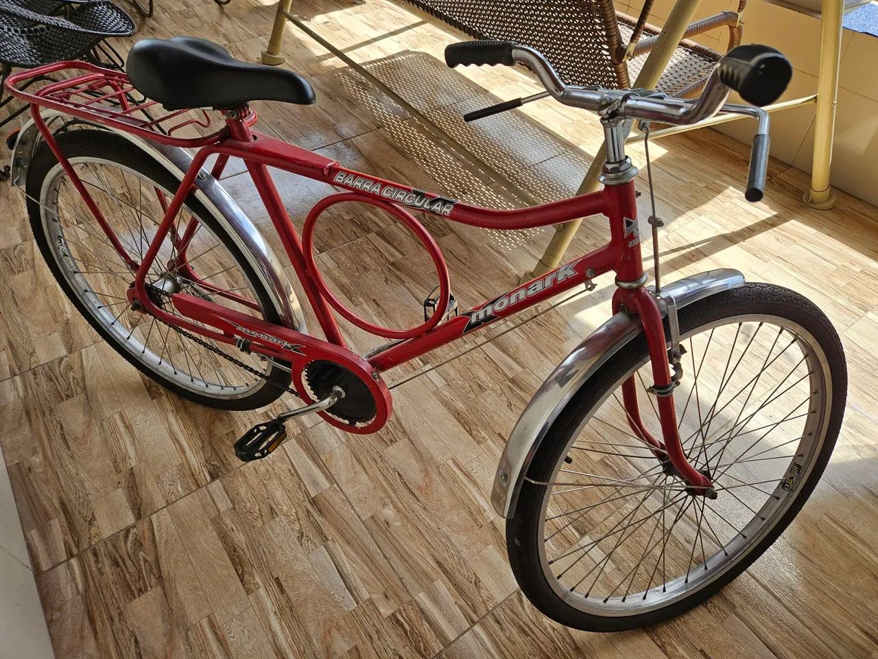 Bicicleta Monark Barra Circular Vermelha - Foto 4