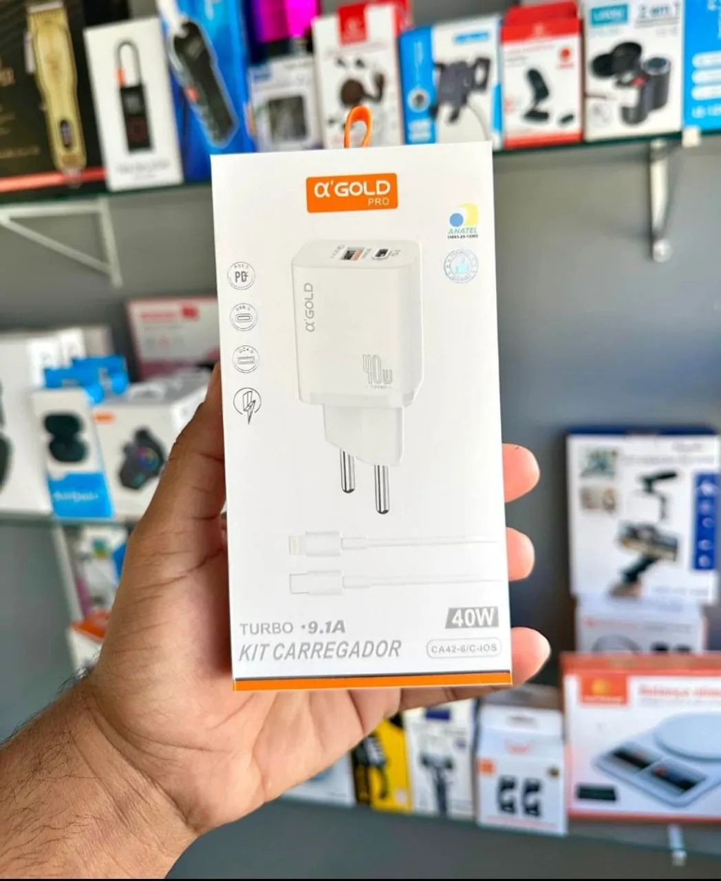 Carregador de celular iPhone Android completo