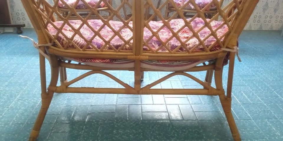 Conjunto duas Poltronas, uma Namoradeira e uma mesinha Varanda de Bambu. - Foto 4