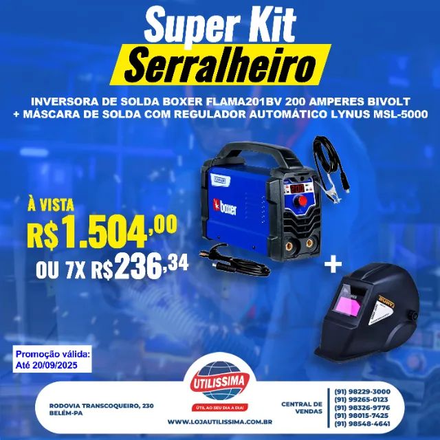Máquina de solda inversora + Máscara de Solda Automática