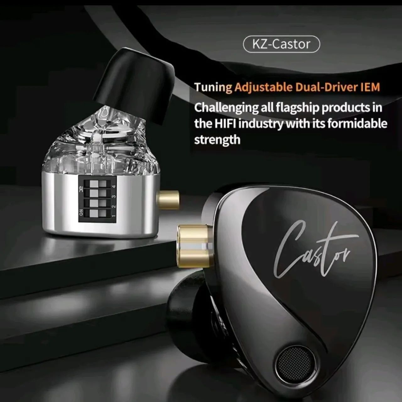 Fone de ouvido KZ Castor - Harman Version - Silver - Sem Microfone - Foto 4