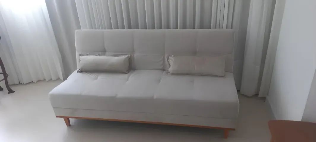Sofá Cama Madri Bege Novo (Aprontar Entregar) - Foto 5