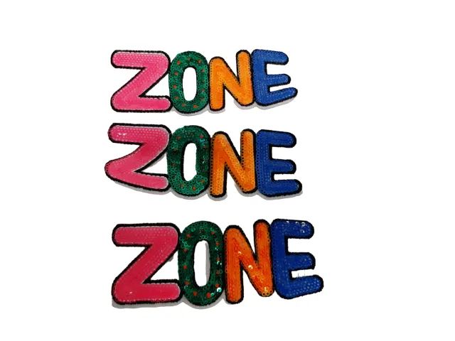 50 aplique Para roupa Patch bordado ZONE para 
