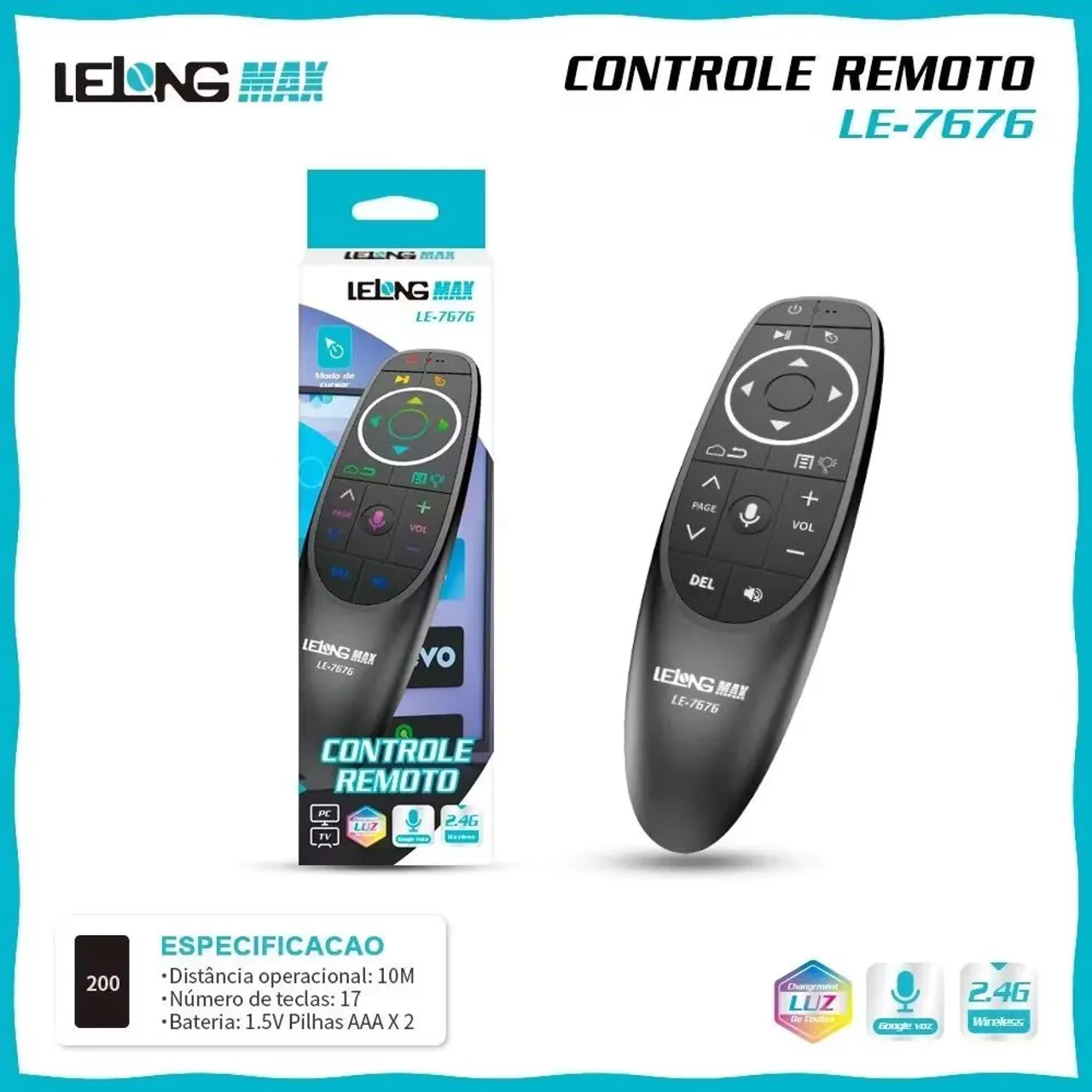 Controle Remoto LE-7676 Lelong Max