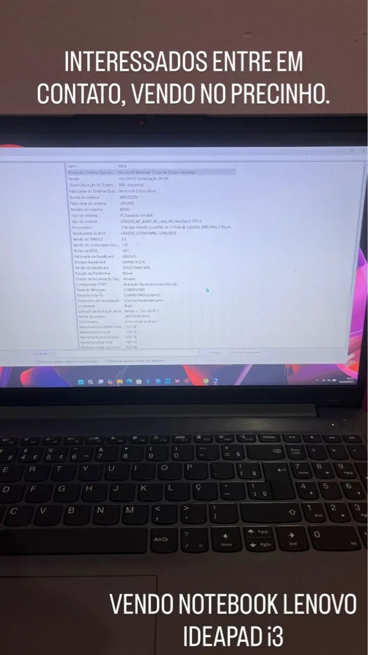 NOTEBOOK LENOVO IDEAPD i3
